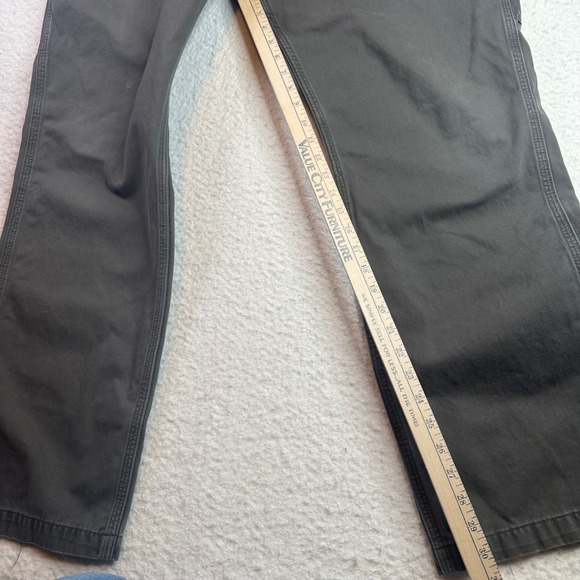 Carhartt B324 DFE Relaxed Fit Carpenter Pants Mens 40x32 Grey Moss Workwear - Picture 3 of 13